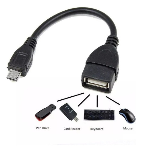 Adaptador Otg Micro Usb V8 A Usb Normal Hembra