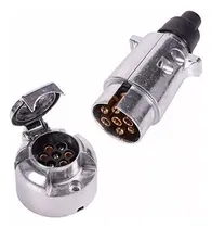 Comprar Kit Enchufe Metal Para Trailer Macho Y Hembra 7 Pines