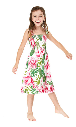 Girl Hawaiian Elastic Top Strap Dress In L B09phwdjcd_020424