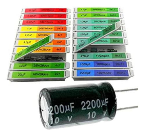 Eeeee 0.1uf2200uf Condensadores 20 Valor 304 Piezas Tapa