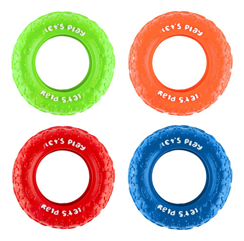 Kit X4 Llantas De Goma Para Perros Pequeños Juguete Interact