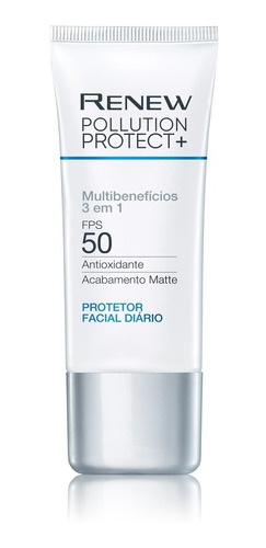 Protetor Facial 3 Em 1 Renew Pollution  Fps50 50g - Avon