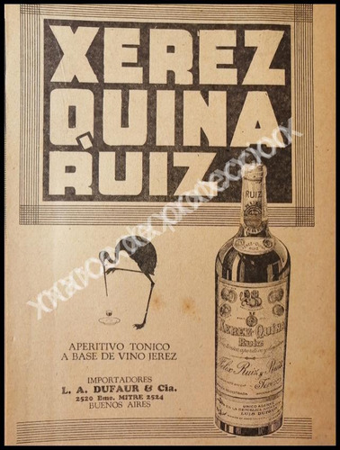 Cartel Retro Xerez Quina Ruiz 1927 /2