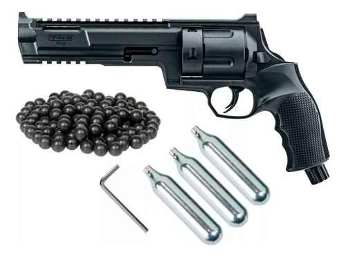 Revolver Co2 Disuasivo Defensa Umarex T4etr68 +3gas+100 Muni