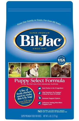 Bil Jac Puppy Select  Perro 6 Lb (2.72 Kgs), Importado Usa