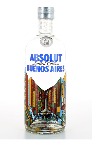 Botella Absolut Buenos Aires 750ml Coleccionable Ed Especial