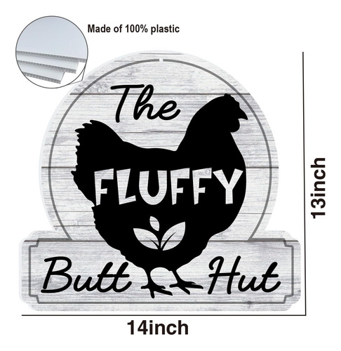 The Fluffy Butt Hut - Decoración De Pollo De Pvc Para Granja