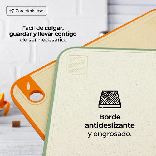 Set De 2 Tablas De Cocina Para Picar