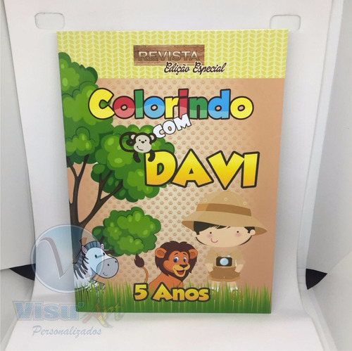 Livrinho Para Colorir Personalizada 10x15 Tamanho M