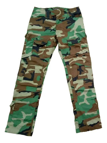 Pantalón Tipo Cargo Militar Táctico Verde Para Hombre