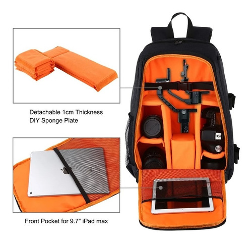 Imagen 2 de 9 de Mochila Para Cámara Fotográfica Puluz Pu5011 Impermeable