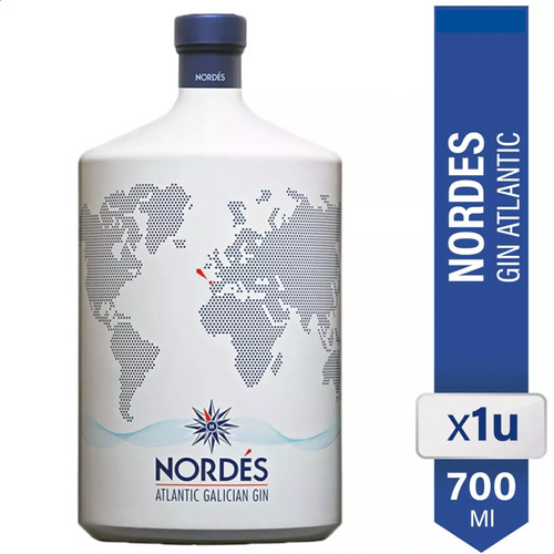 Gin Nordes Atlantic Galician Importado España Botella 700ml 