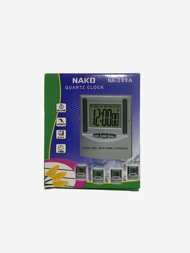Mini Relógio De Mesa Digital Cronômetro Despertador Na-288a