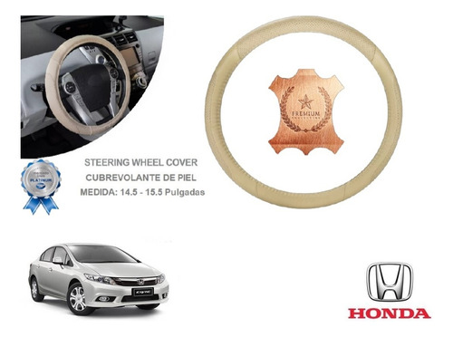 Funda Cubrevolante Beige Piel Honda Civic 2013