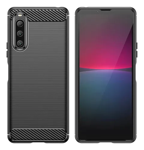 Suitable For Xperia 10 V Mobile Phone Case, Brushed Carbon Fiber Drop-proof Case