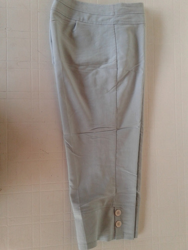Pantalon Pescador Color Celeste Agua, Talle M