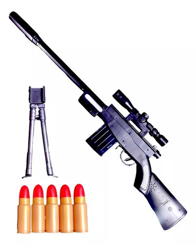 Sniper Brinquedo Atira Dardos C/ Luneta 20 Balas Estilo Nerf