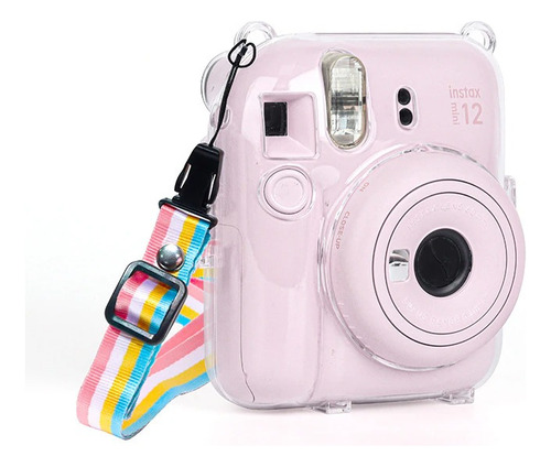 Funda Protectora Transparente Instax Mini 12 Con Colgante