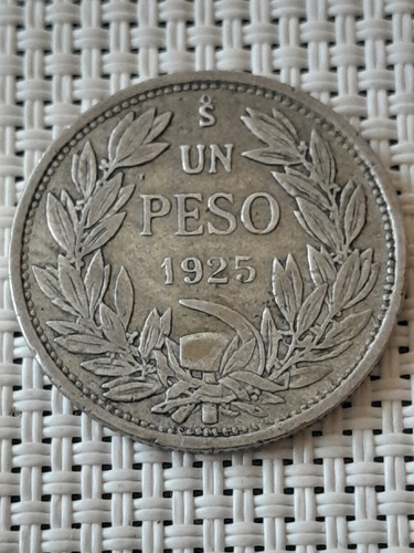 Moneda 1 Peso 1925 - Plata 0.5