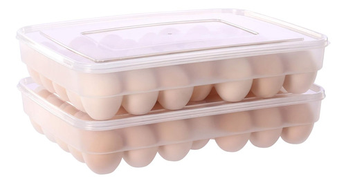 Paquete De 2 Soportes Para Huevos Cubiertos Para Refrigerado