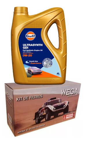 Kit Aceite Gulf 0w20 Y Filtros Fiat Cronos 1.3 Wega Npcars