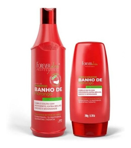 Forever Liss Shampoo E Condicionador Banho De Morango