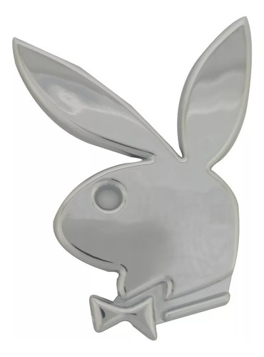 Emblema Cromado Forma Conejo Playboy 3d Abs 4 Piezas