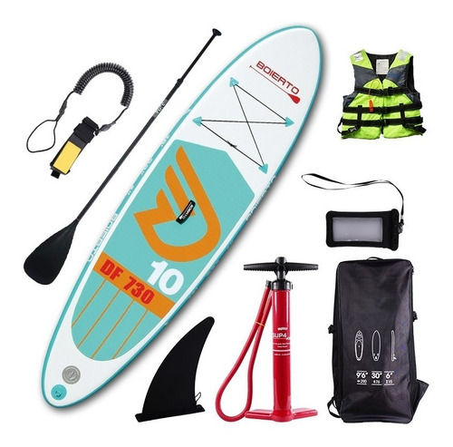 Tabla Inflable Stand Up Paddle Boierto Df730 + Estuche Celu