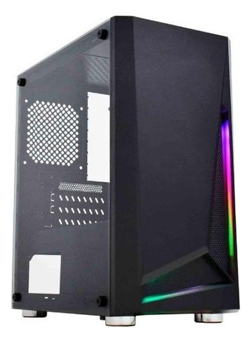 Armario K-mex Hawk Ii CG01kt Rgb Mid Tower Atx Gamer, negro