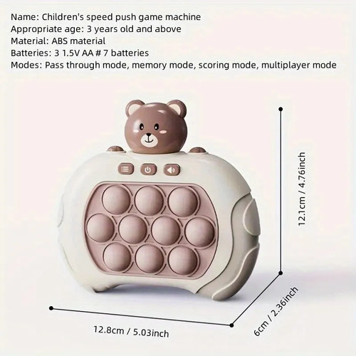 Xd Jogo Pop It Fast Push Bubble Design De Urso