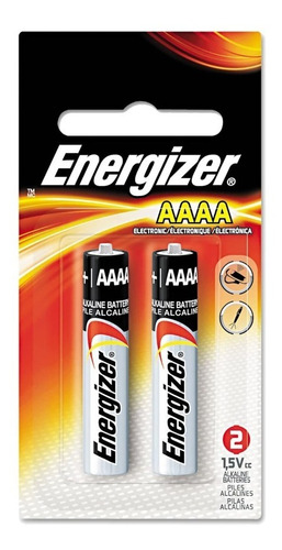 2 Pilas Aaaa 4a Alcalina Energizer E96 Lr61 25a 1.5v E96bp-2