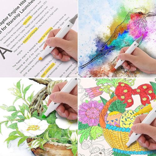 Paquete De 80 Bolígrafos De Colores, Rotuladores De Doble Pu