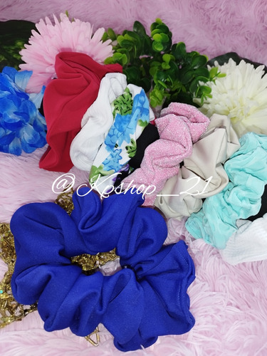 Scrunchies Colitas Para El Cabello De Tela