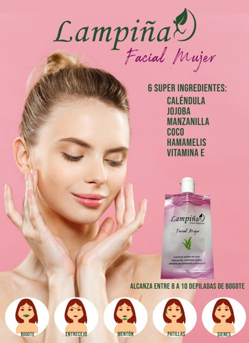 Crema Depilatoria Lampiña Combo Facial 10gr Y Corporal 30gr