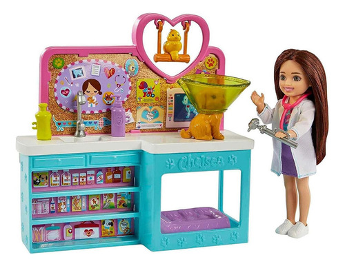 Muñeca Barbie Chelsea Veterinaria Con Accesorios
