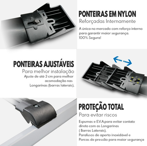 Travessa De Teto Fiat Idea 2005 Em Diante Em Aluminio