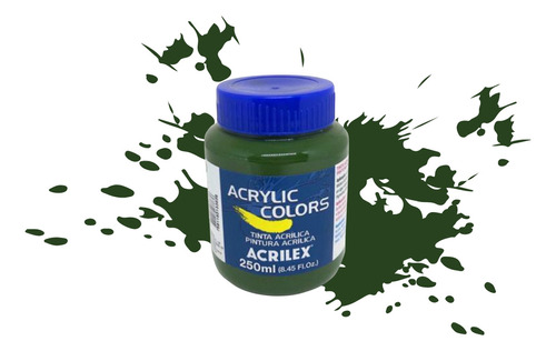 Tinta Acrílica Acrylic Colors Acrilex 250 Ml Cor Verde Olivia - 334