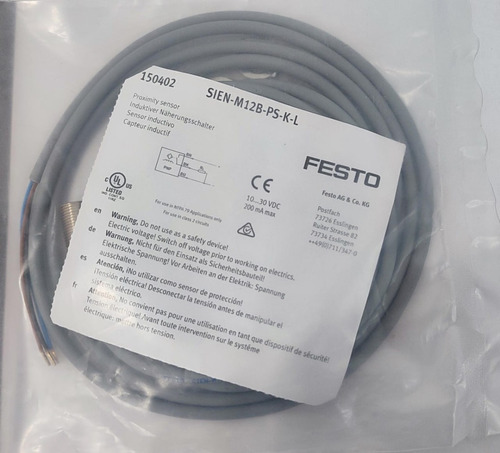 Sensor Inductivo Tipo Na 24vdc Salida Pnp/ Festo