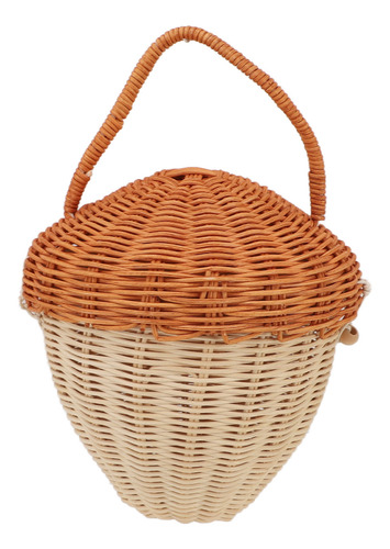 Cesta Decorativa De Ratán Con Forma De Hongo