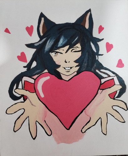 Cuadro Decorativo Ahri League Of Legends Hecho A Mano