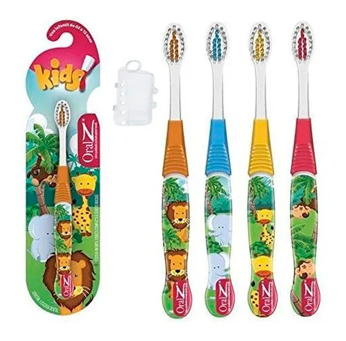 10 Escova Dental Infantil Oral Z Kids Zoo Macia Sortida