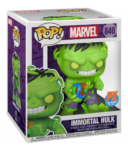 Funko Pop! Inmortal Hulk 840 Marvel Comic 6 Inch Px Edicion