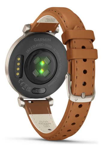 Reloj Garmin Lily 2 Classic Cream Gold Correa Cuero Color De La Correa Cuero Canela Diseño De La Correa Piel