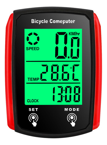 Biker Speedometer Bike, Retroiluminación Con Cable Para Bici