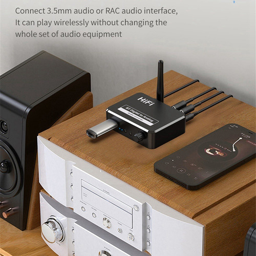 Adaptador Convertidor Dac De Audio Digital A Analógico Bluet