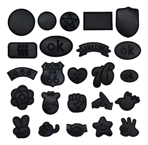 Woohome Parche Bordado, 24 Piezas Insignia De Apliques De Cu