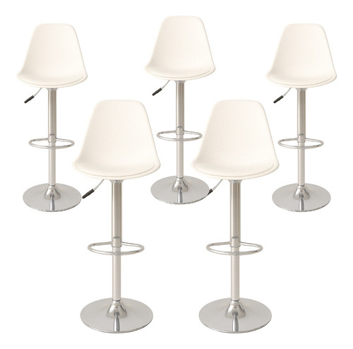 Banco Alto Eames 5 Kit Para Barra De Bar Y Cocina Moderno