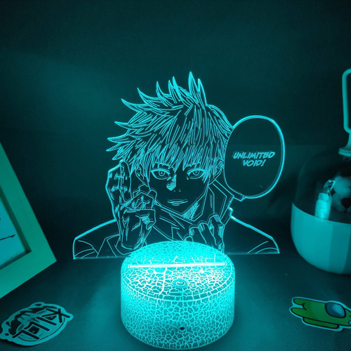 Anime Jujutsu Kaisen Figura Satoru Gojo 3d Led Usb Lámpara