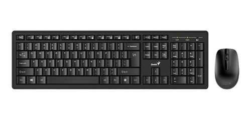 Imagen 1 de 3 de Kit de teclado y mouse inalámbrico Genius KM-8200 Inglés US de color negro