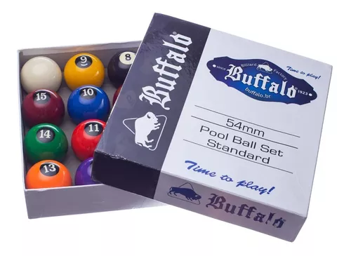 Jogo de Bola Buffalo numerada faixada (com 16 bolas) - 54 mm